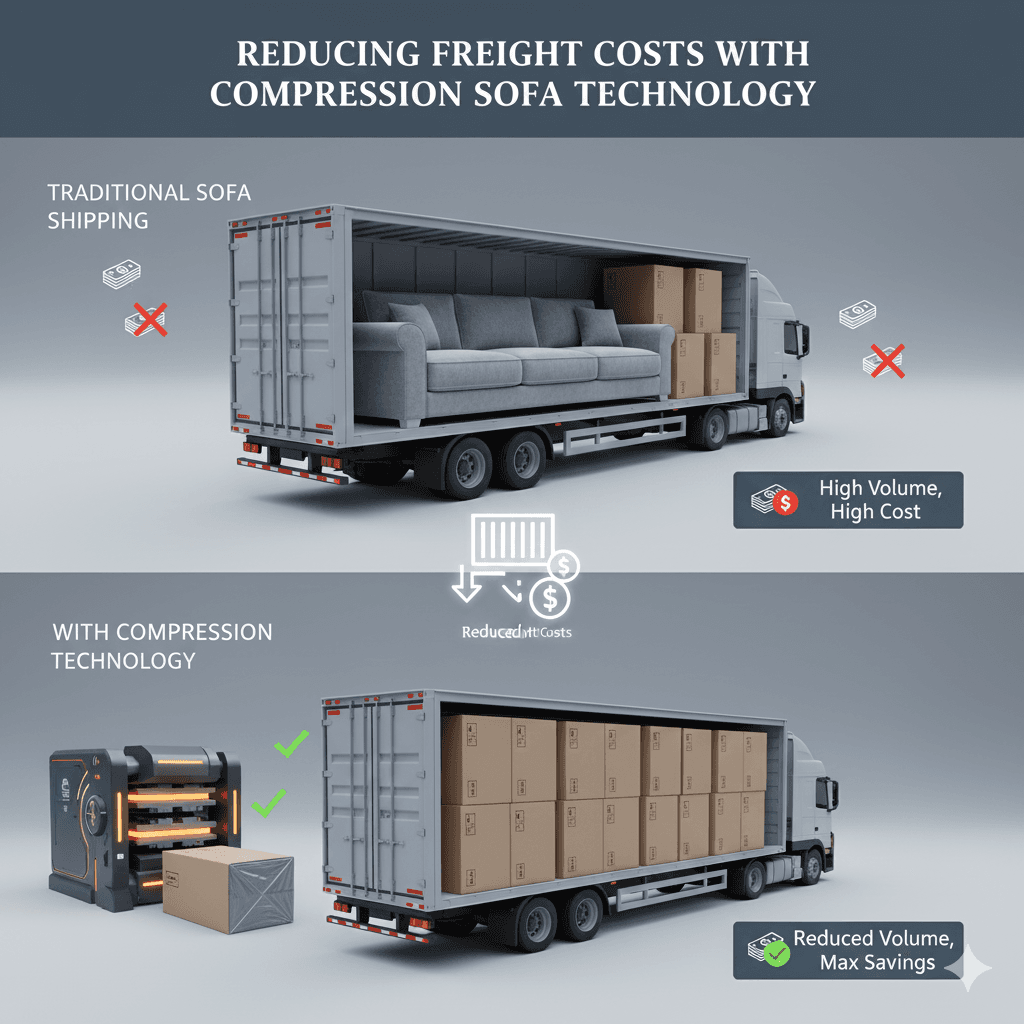 Reducing Freight Costs with Compression Sofa Technology